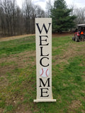 Interchangeable Base Porch Sign  - Cream with Black Lettering