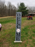 Interchangeable Base Porch Sign  - Grey with Black Lettering