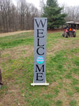 Interchangeable Base Porch Sign  - Grey with Black Lettering