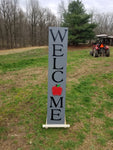 Interchangeable Base Porch Sign  - Grey with Black Lettering