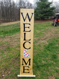Interchangeable Base Porch Sign  - Weathered Oak with Black Lettering