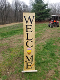 Interchangeable Base Porch Sign  - Weathered Oak with Black Lettering