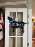 Lab Silhouette - Black with Blue Collar