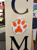 Interchangeable Season Piece - Paw Print - Orange