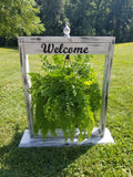 Plant Stands/Flag Holder - White with Black Distress