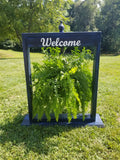 Plant Stands/Flag Holder - Black with Blue Distress