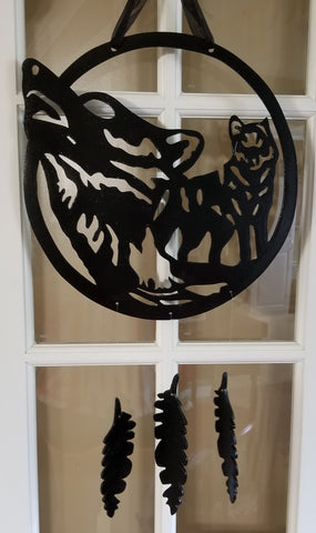 Wolf Silhouette Dreamcatcher